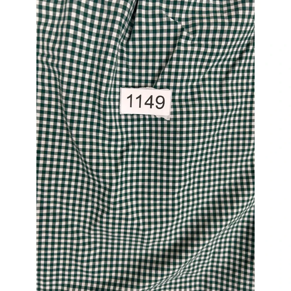 Ralph Lauren Button Down Shirt Mens XL Green Gingham Classic Fit Long‎ Sleeve